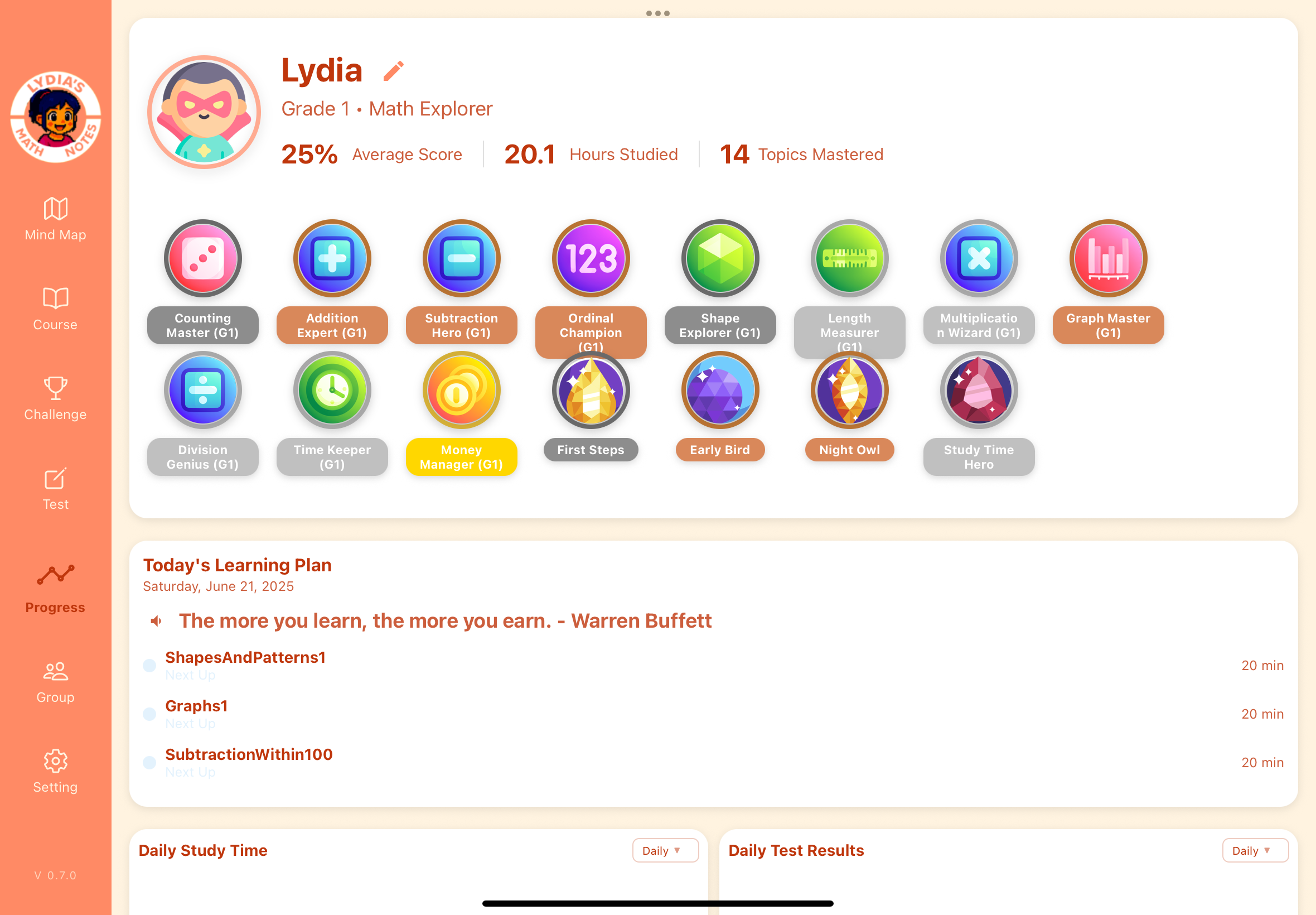 Lydia's Math App